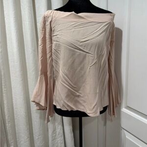 Lumiere Blush Off-the-Shoulder Bell Sleeve Top